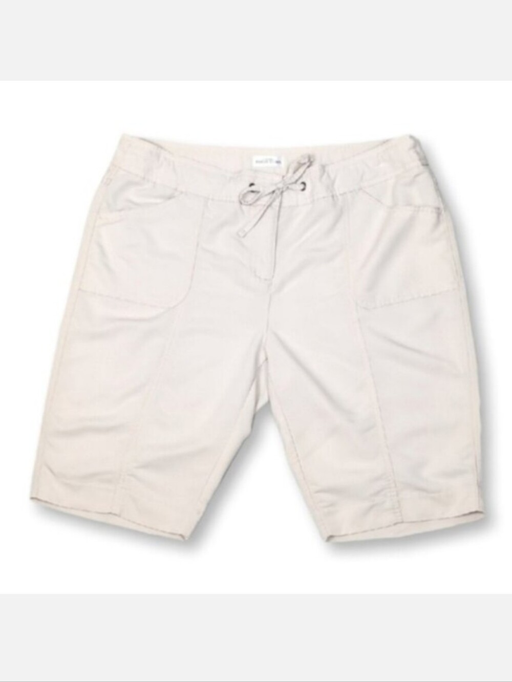 Northern Reflections Bermuda Shorts Lightweight Beige Womens Plus Size 18